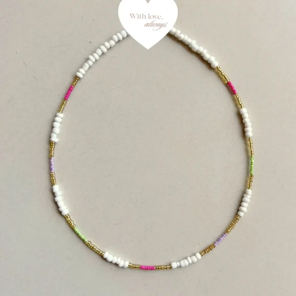 Beaded pastel pop necklace