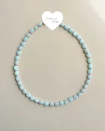 Sky blue beaded necklace