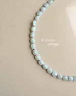 Sky blue beaded necklace