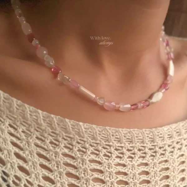 Cotton Candy Bead Necklace