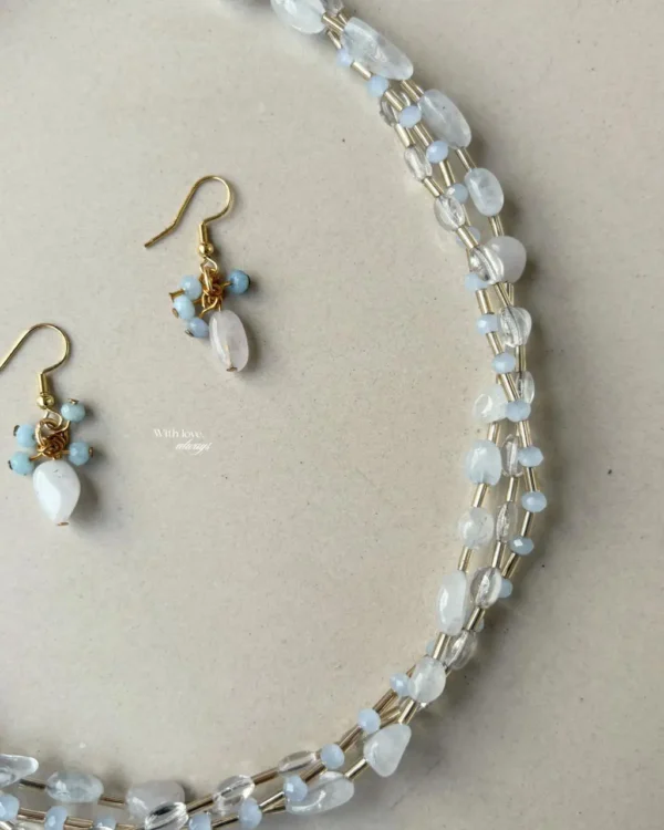 Soft Blue Stone Jewellery Set