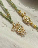Green Floral Rakhi-Lumba Set