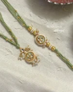 Green Floral Rakhi-Lumba Set
