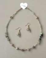 Mint stone necklace set