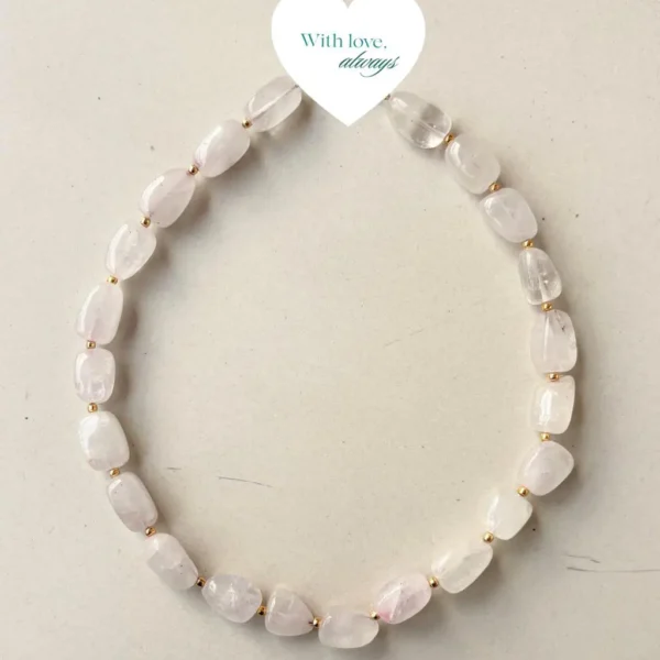 Rose quartz necklace