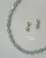 Sage stone necklace set