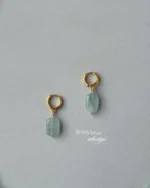 Sage stone necklace set