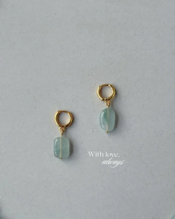 Sage stone necklace set