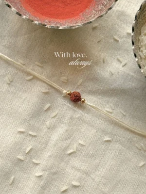 Minimal Rudraksh Rakhi