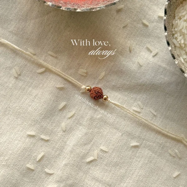 Minimal Rudraksh Rakhi