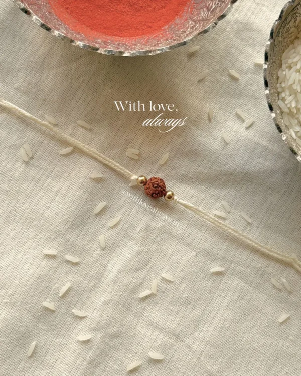 Minimal Rudraksh Rakhi
