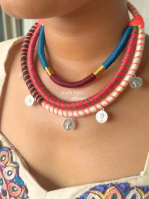 Multicolour Thread Necklace Multi