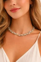 Delicate beaded choker