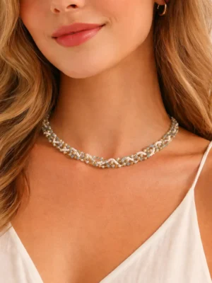 Delicate beaded choker