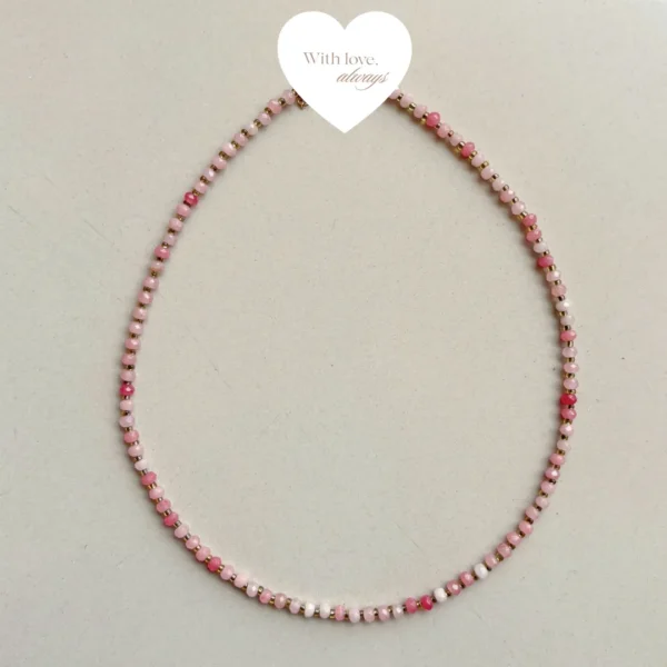 Delicate pink crystal beads