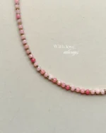 Delicate pink crystal beads