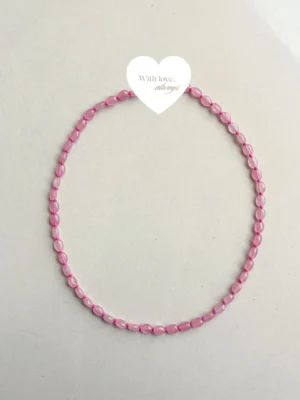 Delicate pink translucent beads