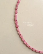 Delicate pink translucent beads