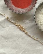 Kundan ivory rakhi